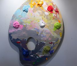 42.5″ x 56.5″
acrylic, wood, resin Palette 2