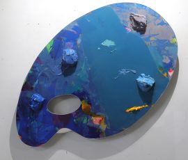 32″ x 51″ x 7″
acrylic, wood, metal, resin Palette 8
